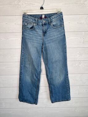 Weekend Academy Girls Blue Jeans Size 8 Adjustable Waist Denim Pants